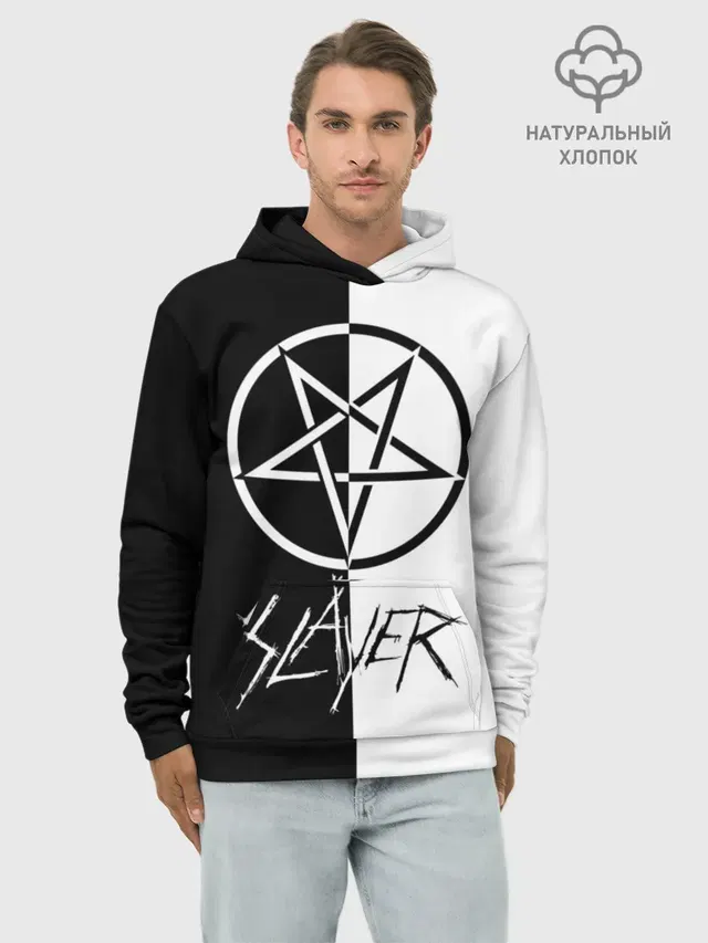 Худи мужской базовый хлопок с принтом «Slayer»