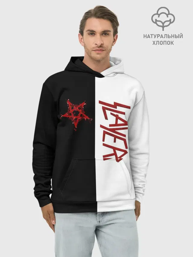 Худи мужской базовый хлопок с принтом «Slayer»