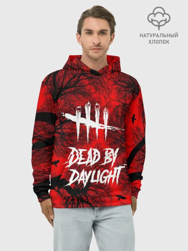 Худи мужской базовый хлопок с принтом «Dead by Daylight»