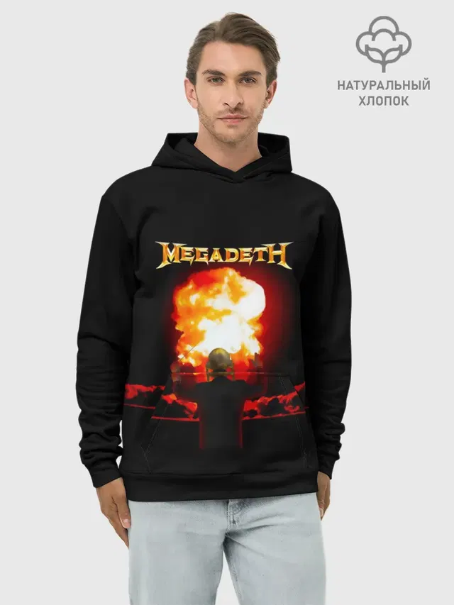 Худи мужской базовый хлопок с принтом «Megadeth»