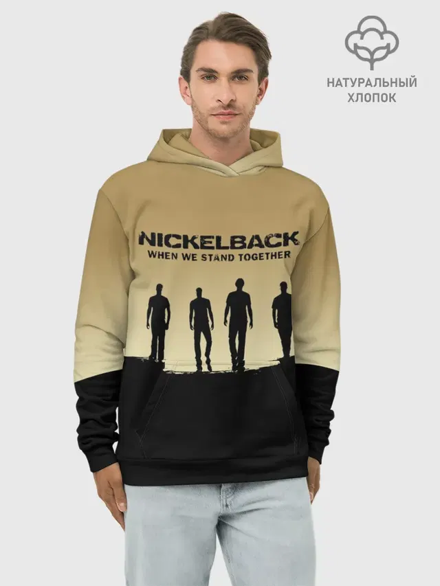 Худи мужской базовый хлопок с принтом «Nickelback»
