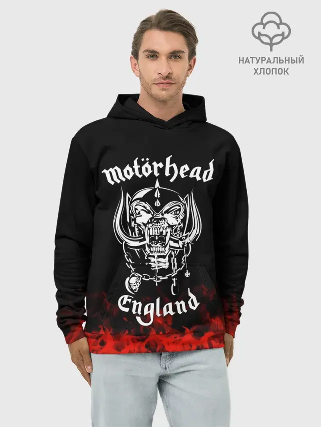 Худи мужской базовый хлопок с принтом «Motorhead»