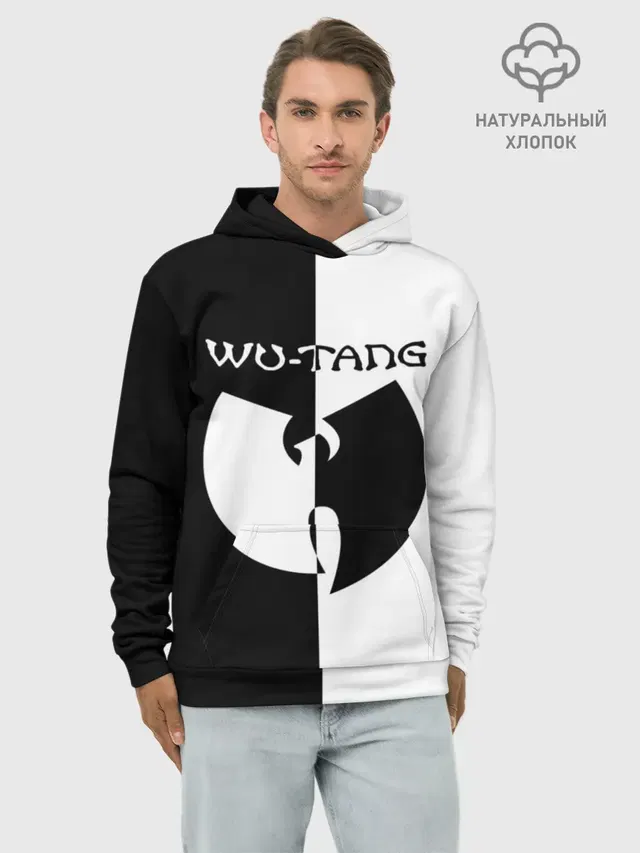 Худи мужской базовый хлопок с принтом «Wu-Tang Clan»
