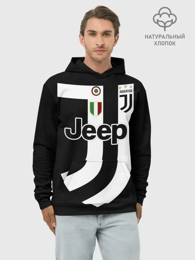 Худи мужской базовый хлопок с принтом «Ювентус — Dybala FIFA edition 2018»