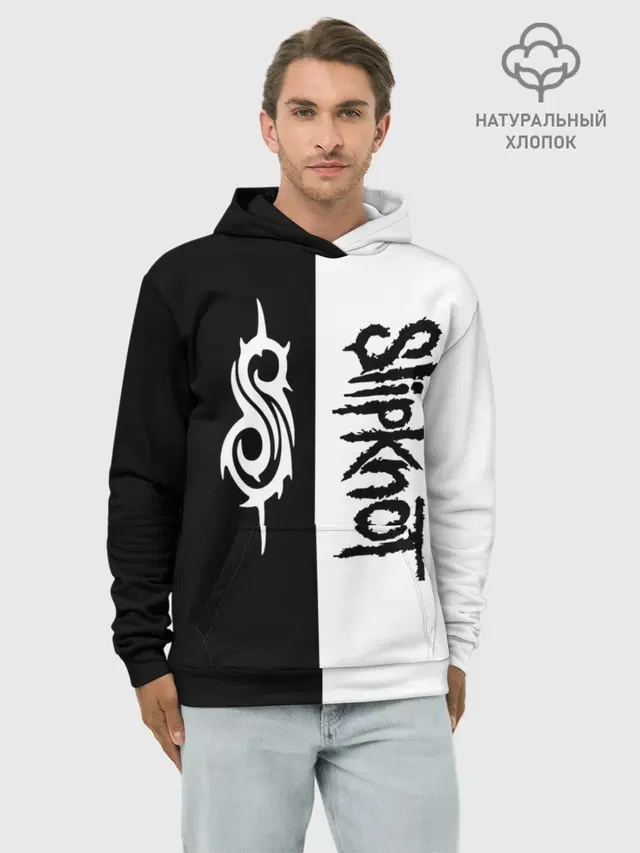 Худи мужской базовый хлопок с принтом «Slipknot»