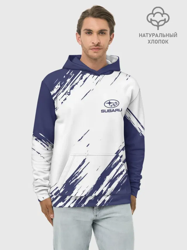 Худи мужской базовый хлопок с принтом «Subaru — SUBARU SPORT»