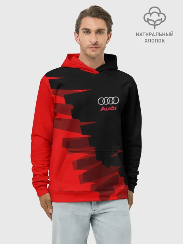 Худи мужской базовый хлопок с принтом «Audi — AUDI SPORT»