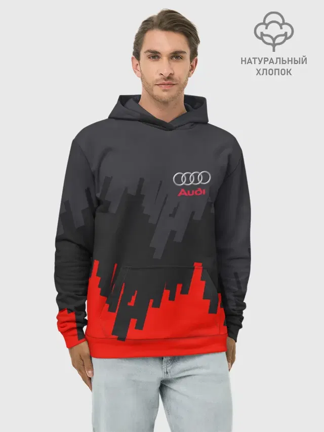Худи мужской базовый хлопок с принтом «Audi — AUDI SPORT»