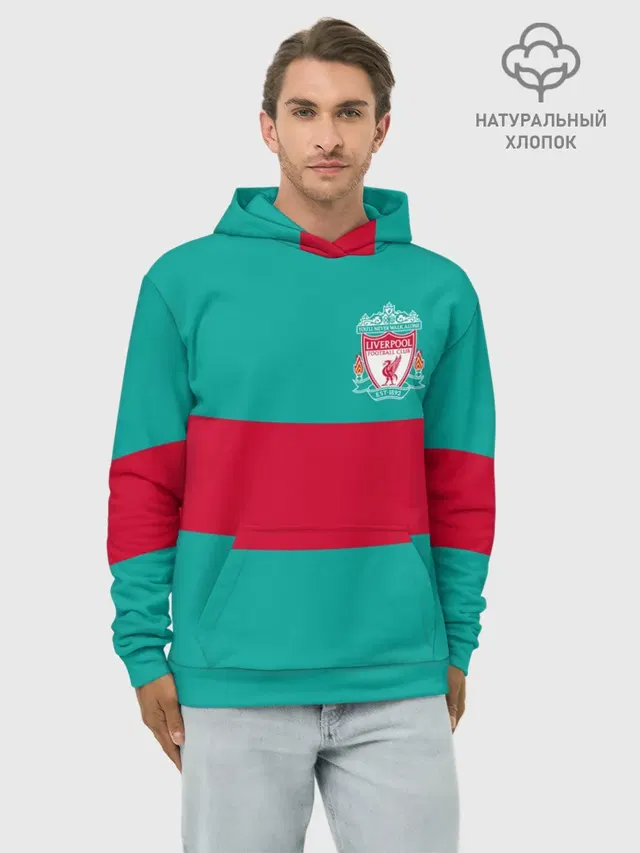 Худи мужской базовый хлопок с принтом «FC Liverpool»