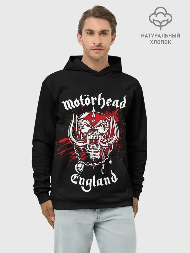 Худи мужской базовый хлопок с принтом «Motorhead»