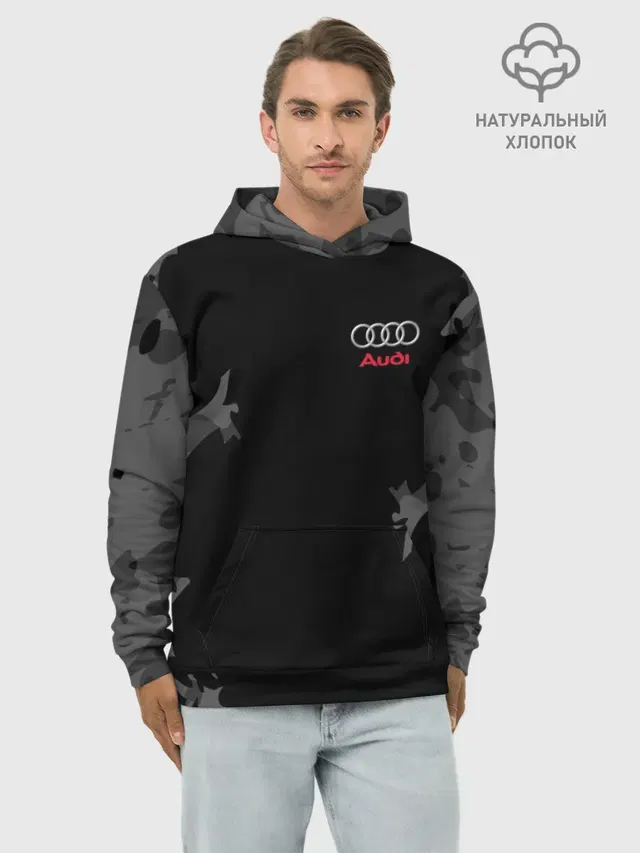 Худи мужской базовый хлопок с принтом «Audi — AUDI SPORT»