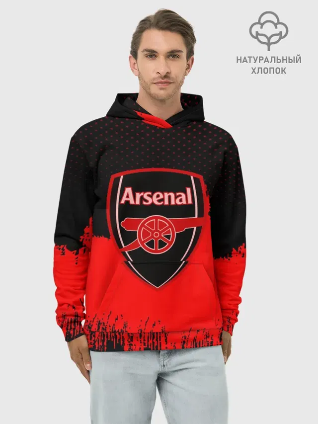 Худи мужской базовый хлопок с принтом «FC Arsenal Original uniform»