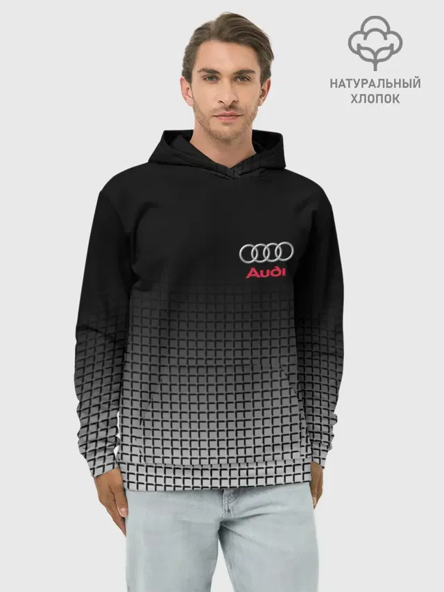 Худи мужской базовый хлопок с принтом «Audi — AUDI SPORT»