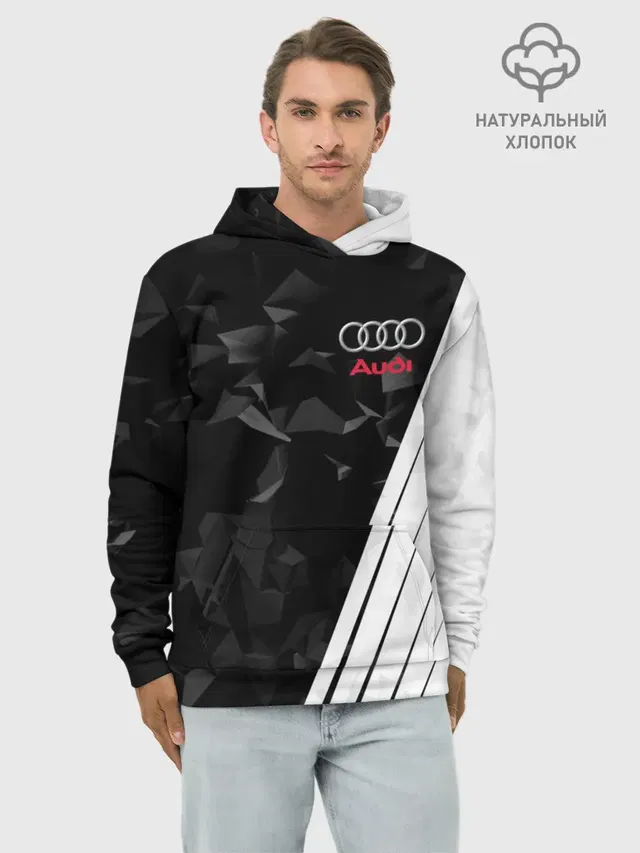 Худи мужской базовый хлопок с принтом «Audi — AUDI SPORT»