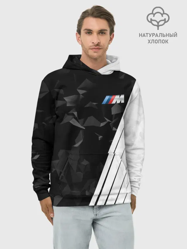 Худи мужской базовый хлопок с принтом «BMW — BMW 2018 M Sport»