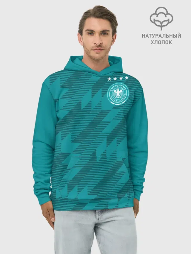 Худи мужской базовый хлопок с принтом «Germany away WC 2018»