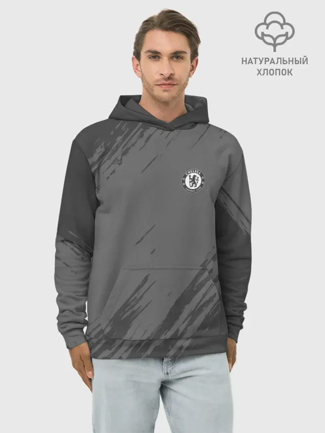 Худи мужской базовый хлопок с принтом «Чеinternal Chelsea — Chelsea Uniform»