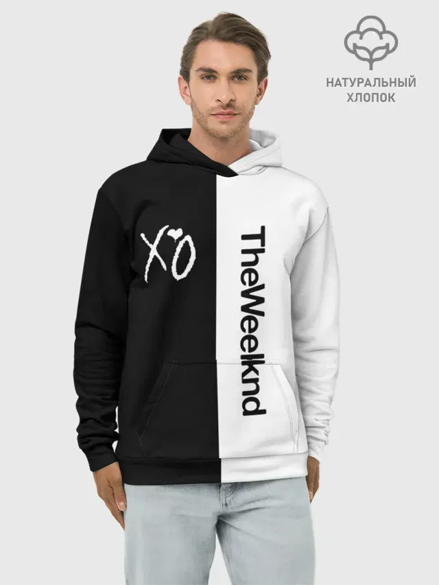 Худи мужской базовый хлопок с принтом «The Weeknd»