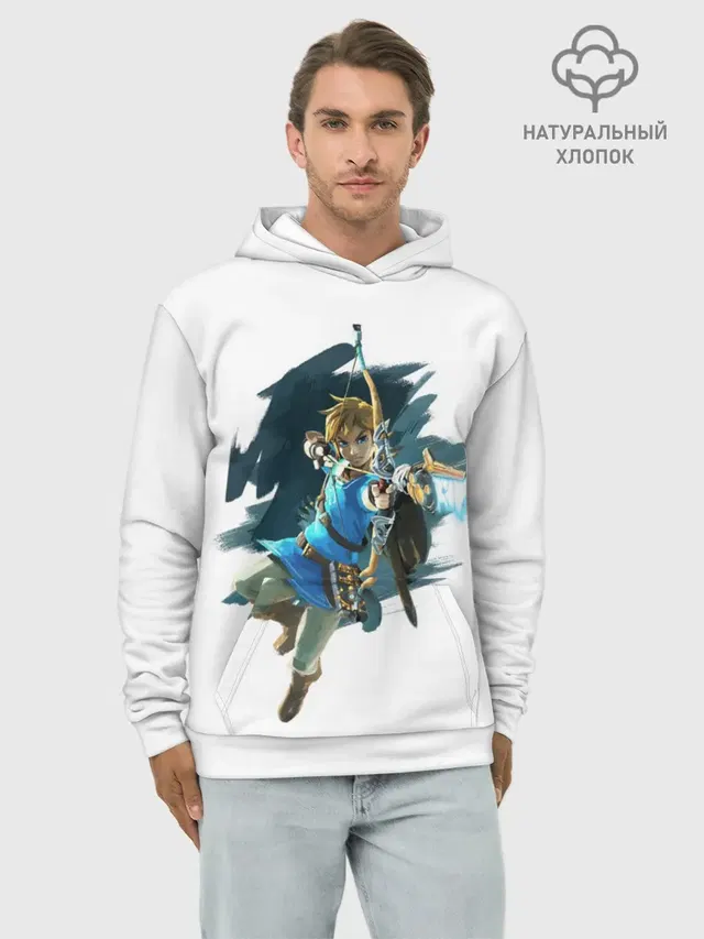 Худи мужской базовый хлопок с принтом «The Legend of Zelda»