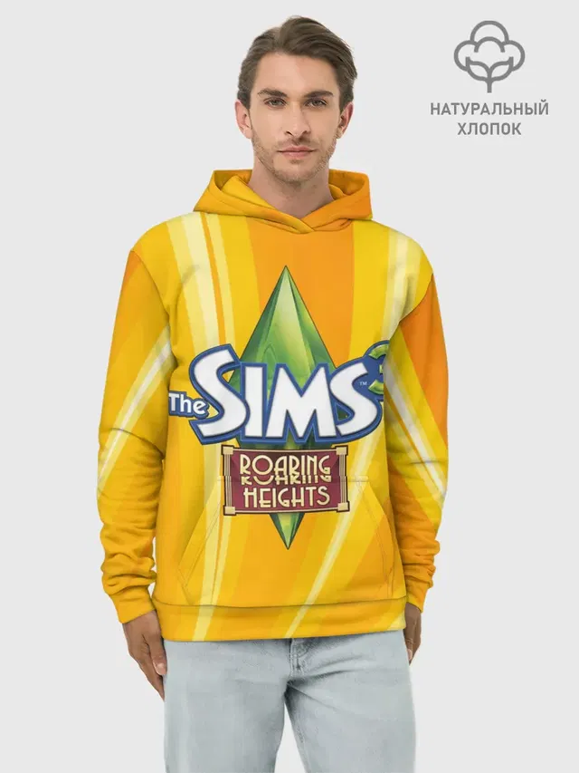 Худи мужской базовый хлопок с принтом «The Sims»