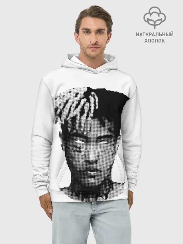 Худи мужской базовый хлопок с принтом «Tentacion»