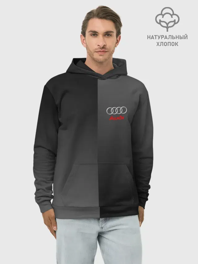 Худи мужской базовый хлопок с принтом «Audi — AUDI SPORT»