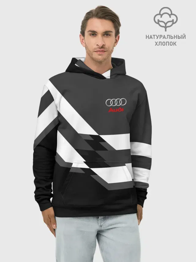Худи мужской базовый хлопок с принтом «Audi — AUDI SPORT»