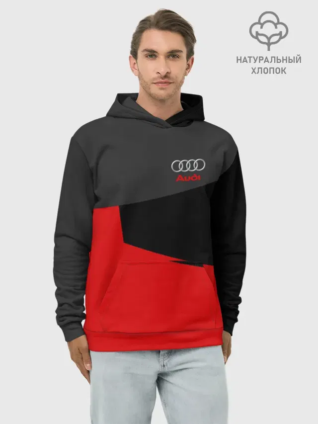 Худи мужской базовый хлопок с принтом «Audi — AUDI SPORT»