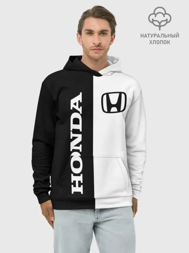 Худи мужской базовый хлопок с принтом «Honda»