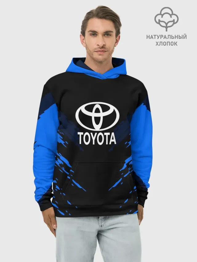 Худи мужской базовый хлопок с принтом «Тойота — TOYOTA SPORT COLLECTION»