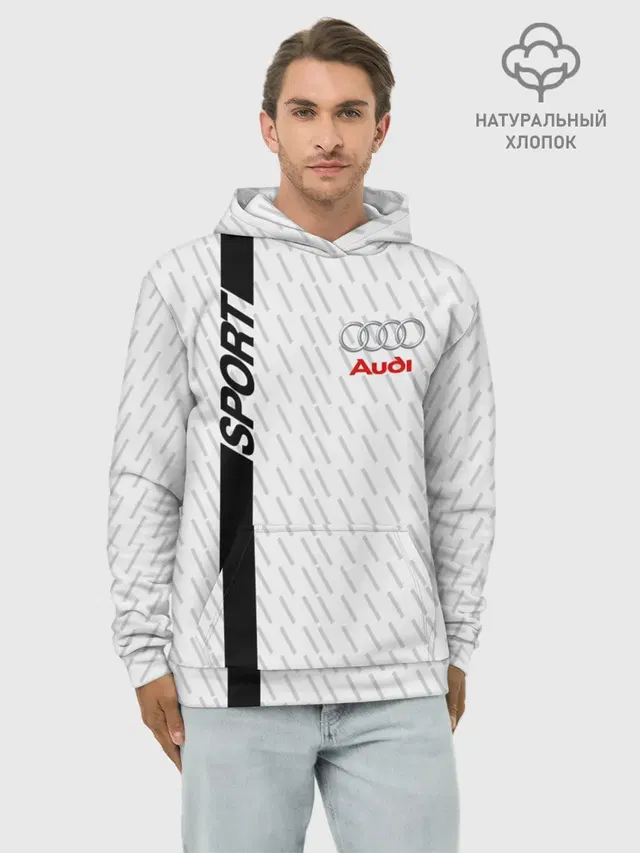 Худи мужской базовый хлопок с принтом «Audi — AUDI SPORT»