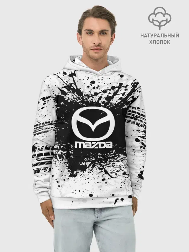 Худи мужской базовый хлопок с принтом «Mazda Motor Corporation»