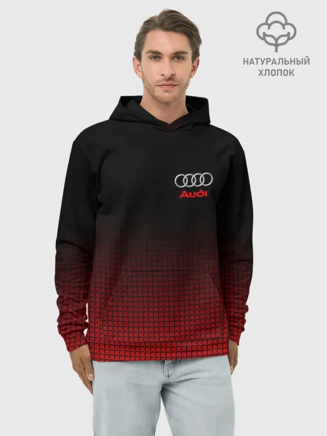 Худи мужской базовый хлопок с принтом «Audi — AUDI SPORT»