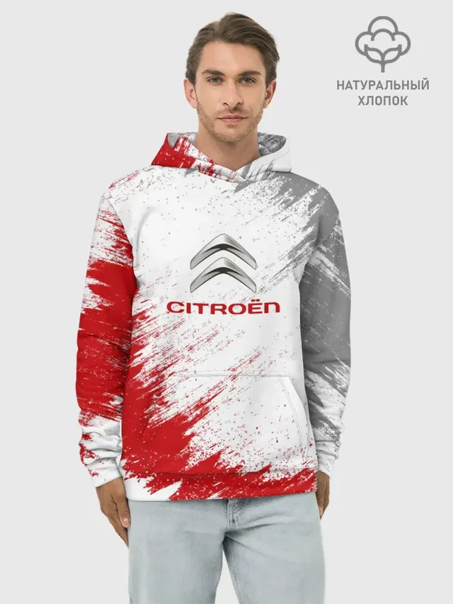 Худи мужской базовый хлопок с принтом «Citroen»