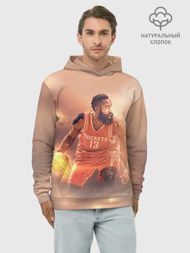 Худи мужской базовый хлопок с принтом «НБА — NBA Stars»