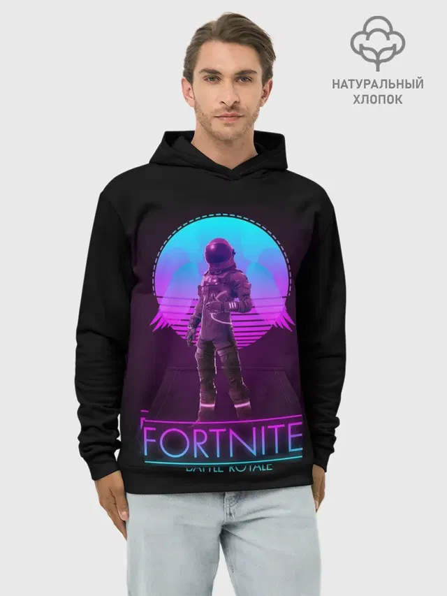 Худи мужской базовый хлопок с принтом «Фортнайт — Fortnite Battle Royale»