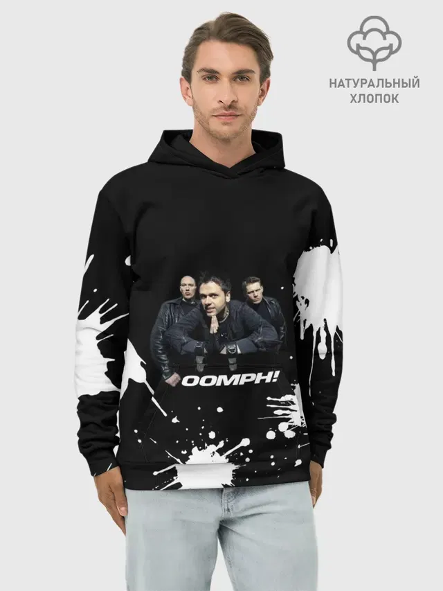 Худи мужской базовый хлопок с принтом «OOMPH — Группа OOMPH!»