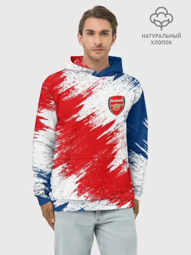 Худи мужской базовый хлопок с принтом «Football»