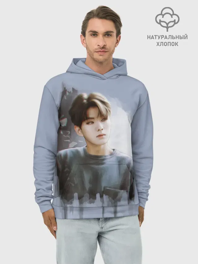 Худи мужской базовый хлопок с принтом «MONSTA X — Kihyun»