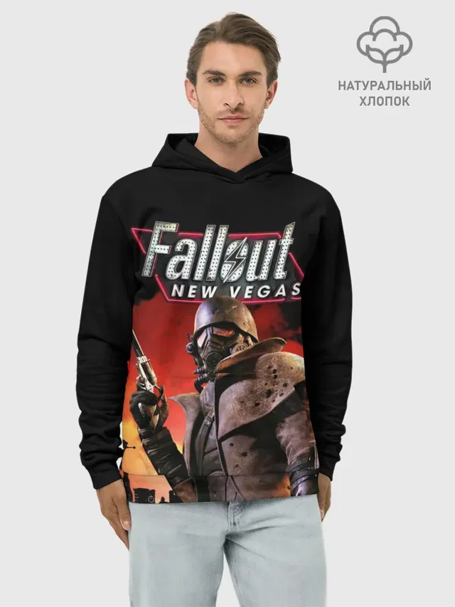Худи мужской базовый хлопок с принтом «Fallout New Vegas»