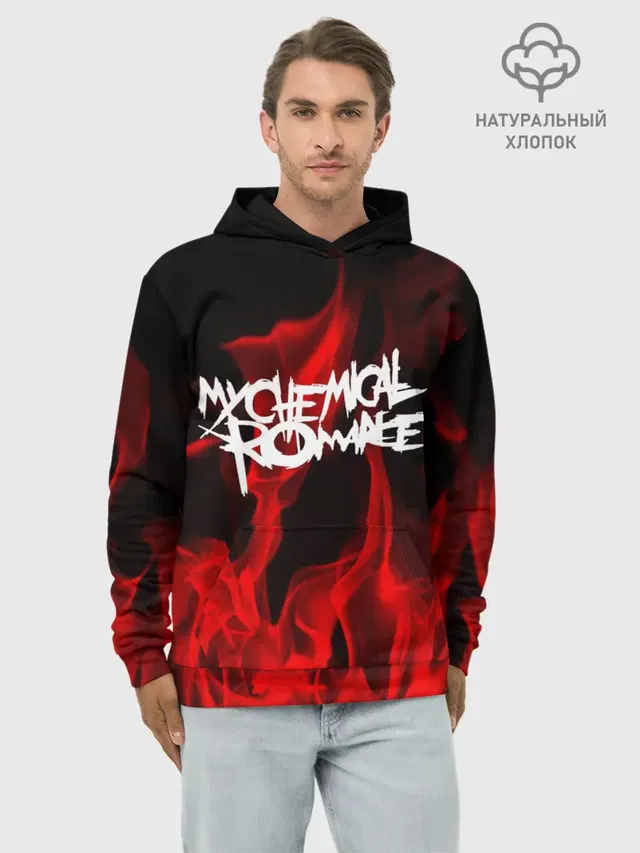 Худи мужской базовый хлопок с принтом «My Chemical Romance»