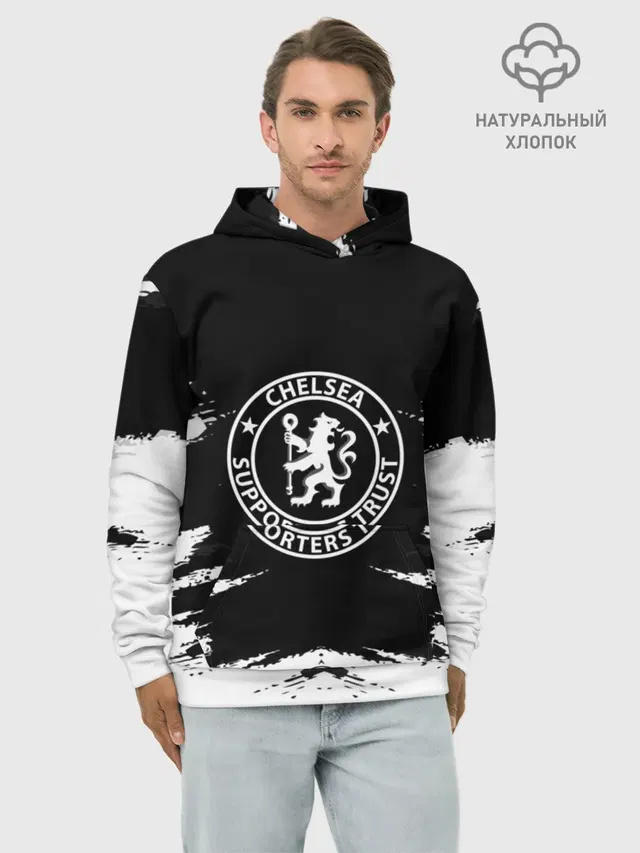 Худи мужской базовый хлопок с принтом «Chelsea Supporters Trust»
