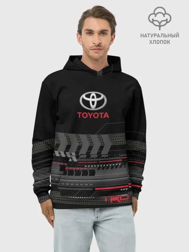 Худи мужской базовый хлопок с принтом «Тойота — Toyota 1»