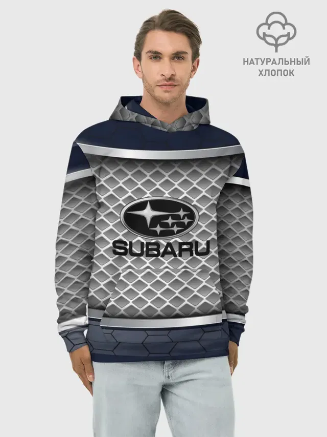 Худи мужской базовый хлопок с принтом «Subaru — SUBARU SPORT»