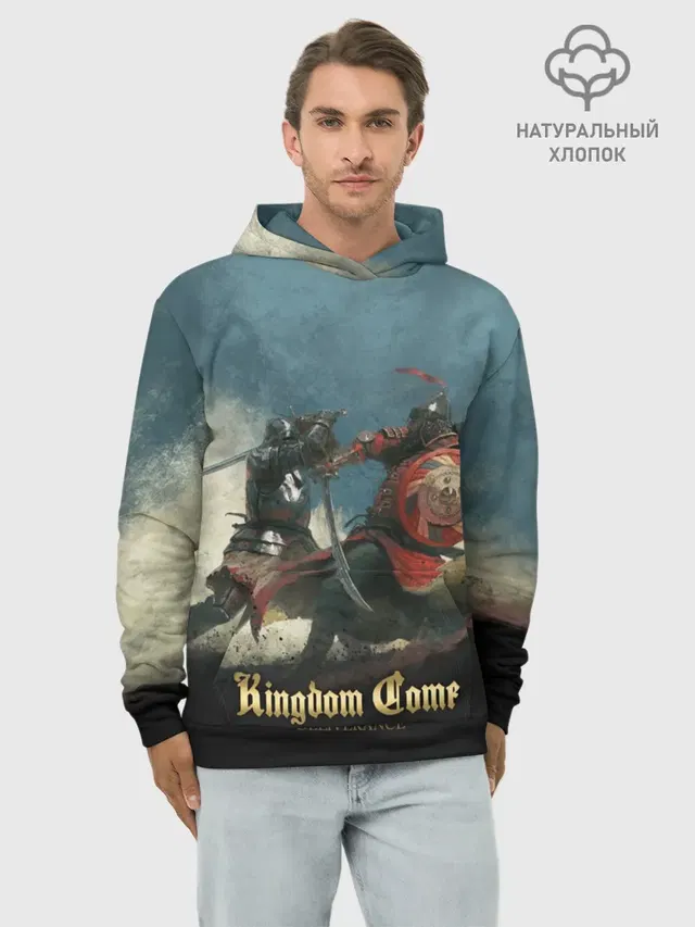 Худи мужской базовый хлопок с принтом «Kingdom Come: Deliverance — Kingdom fight»
