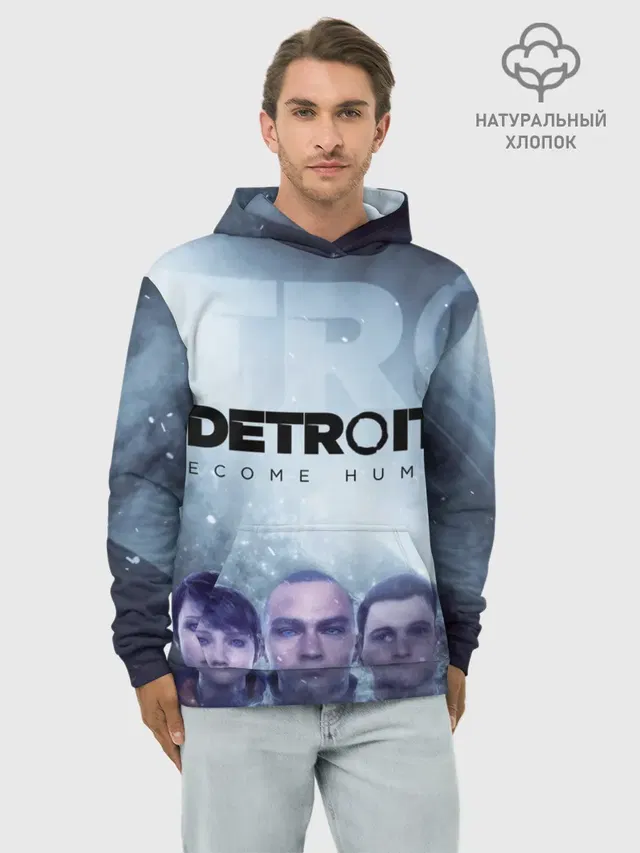 Худи мужской базовый хлопок с принтом «Connor»