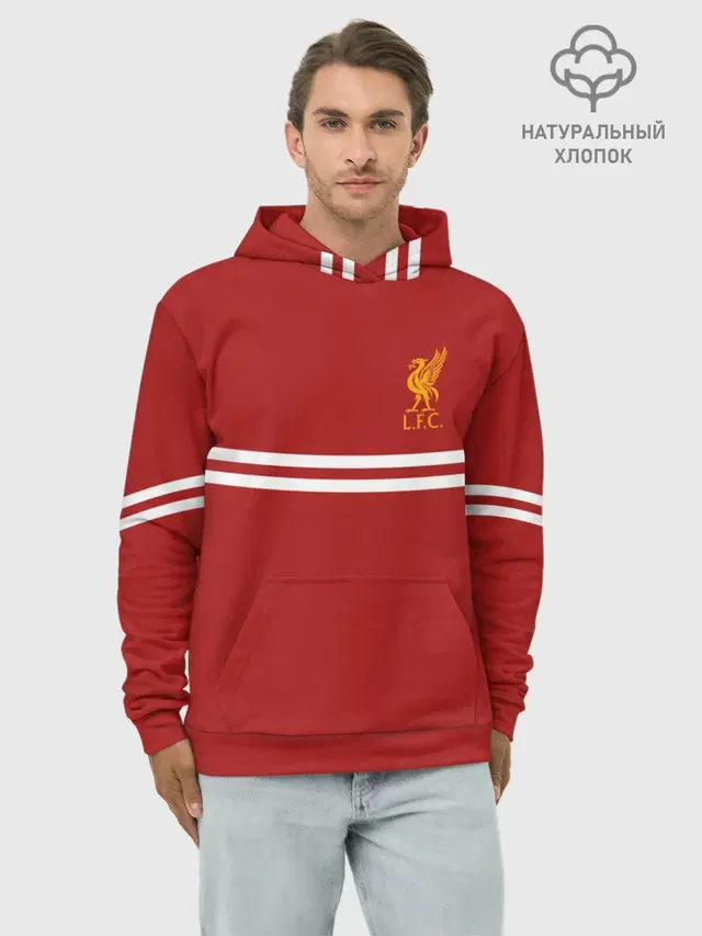 Худи мужской базовый хлопок с принтом «Liverpool Sport»