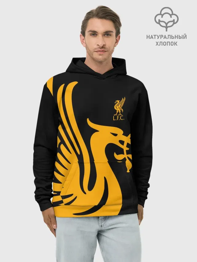 Худи мужской базовый хлопок с принтом «Liverpool Ливерпуль»