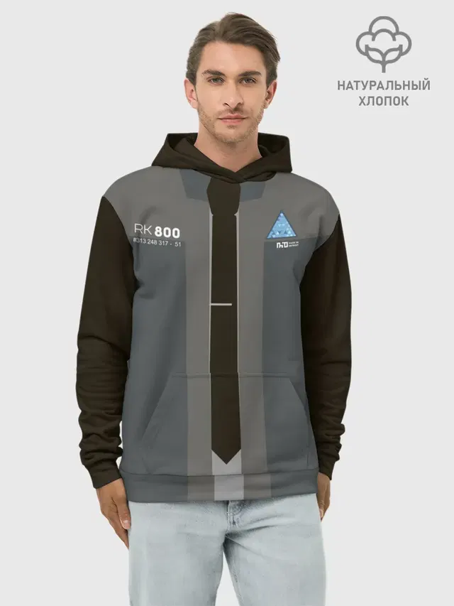 Худи мужской базовый хлопок с принтом «Detroit RK 800»