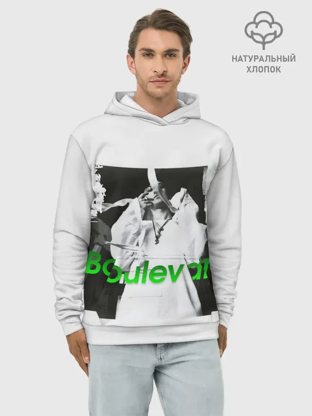 Худи мужской базовый хлопок с принтом «Boulevard Depo — Boulevard»